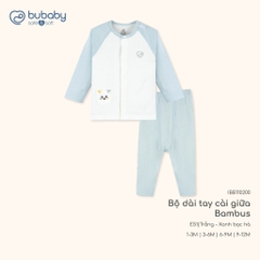 BU Baby (1M-12M) Bộ dài tay cài giữa thoáng mát cho bé Bubaby Bambus IBB110200 | Quần áo chính hãng