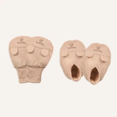 Bộ bao chân, bao tay  tai gấu  BU Baby ASR402800 | Phụ kiện Bubaby chính hãng