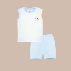 (6M-5Y) Bộ sát nách cổ tròn Bubaby cho bé trai bé gái Siro BSR140402 BSR140403 | Quần áo BU Baby chính hãng