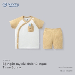 (1M-9M) Bộ ngắn tay cài chéo bé trai bé gái Bubaby Siro BSR130807 BSR130808 | Quần áo BU Baby chính hãng