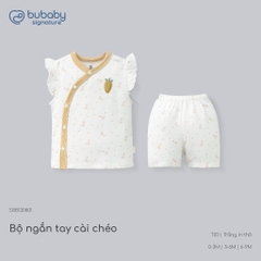 (1M-9M) Bộ ngắn tay cài chéo bé trai bé gái Bubaby Siro BSR130807 BSR130808 | Quần áo BU Baby chính hãng