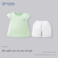 (6M-5Y) Bộ ngắn tay cài sau , áo 2 dây + Quần đùi Bamco cho bé gái - BBC1310BG BBC153101 | Quần áo BU Baby chính hãng