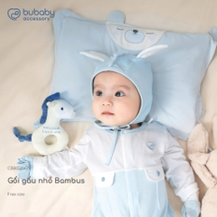 Gối chữ nhật Soft World Gối Gấu nhỏ Bubaby Bambus mềm mát cho bé sơ sinh CBB0500| BU Baby chính hãng