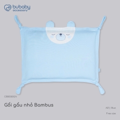 Gối chữ nhật Soft World Gối Gấu nhỏ Bubaby Bambus mềm mát cho bé sơ sinh CBB0500| BU Baby chính hãng