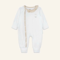 (NB-3M) Bộ dài tay cài chéo Bao tay chân lật Bubaby Siro - BSR110809 | Quần áo BU Baby chính hãng