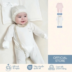 (NB-3M) Bộ dài tay cài chéo Bao tay chân lật Bubaby Siro - BSR110809 | Quần áo BU Baby chính hãng