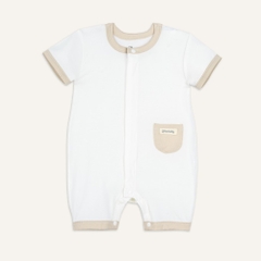(1M-12M) Body đùi ngắn tay cài giữa Bé trai Bé gái - BSR230203 BSR230200 BSR230204 | Quần áo BU Baby chính hãng