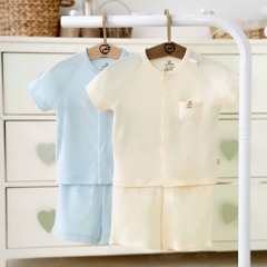 BU Baby (1M-12M) Bộ ngắn tay cài giữa bé trai bé gái BU Siro - BSR130205 | Quần áo chính hãng