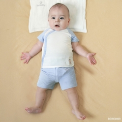 (1M-9M) Bộ ngắn tay cài chéo bé trai bé gái Bubaby Siro BSR130807 BSR130808 | Quần áo BU Baby chính hãng