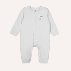 (NB-3M) Body dài tay cài giữa bé trai bé gái Bubaby Siro - BSR210205 | Quần áo BU Baby chính hãng