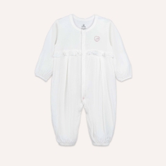 (NB-3M) Body dài tay cài giữa bé trai bé gái Bubaby Siro - BSR210205 | Quần áo BU Baby chính hãng