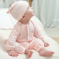 (NB-3M) Body dài tay cài giữa bé trai bé gái Bubaby Siro - BSR210205 | Quần áo BU Baby chính hãng