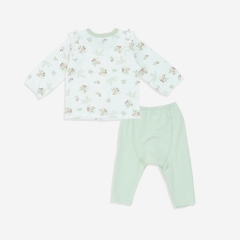 (NB-3M) Bộ dài tay cài chéo thu đông BU Mimo - Pure Cotton - BCT110802 | Quần áo Bubaby chính hãng