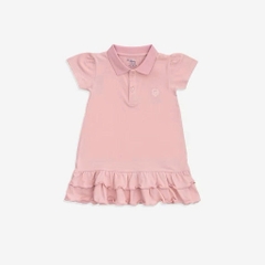 (1Y-5Y) Váy ngắn tay bèo gấu, váy liền sát nách cổ Polo BU Baby Ponie BPN53BG00 BPN540300 | Váy Bubaby chính hãng