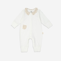 (NB-12M) Body đồ liền thân dài tay cổ Peterpan Gloute mùa Thu êm cho bé BU Cotton BCT210302| BU Baby chính hãng