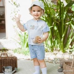 (6M-5Y) Bộ ngắn tay cổ tròn Bubaby Bamco - BBC130409 BBC130407 | Quần áo BU Baby chính hãng