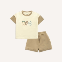 (6M-5Y) Bộ ngắn tay cổ tròn Bubaby Bamco - BBC130409 BBC130407 | Quần áo BU Baby chính hãng