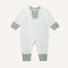 (NB-3M) Bộ dài tay cài chéo Bao tay chân lật Bubaby Siro - BSR110809 | Quần áo BU Baby chính hãng