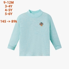 (6-5Y) Bubaby Lapome Áo dài tay cao cổ - Áo giữ nhiệt Bubaby