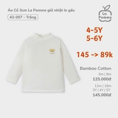(6-5Y) Bubaby Lapome Áo dài tay cao cổ - Áo giữ nhiệt Bubaby