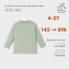 (6-5Y) Bubaby Lapome Áo dài tay cao cổ - Áo giữ nhiệt Bubaby