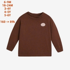 (6-5Y) Bubaby Lapome Áo dài tay cao cổ - Áo giữ nhiệt Bubaby