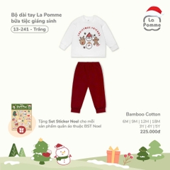 Lapom Bộ dài tay La Pomme bữa tiệc giáng sinh - Đồ Noel cho bé - Đồ noel Lapom