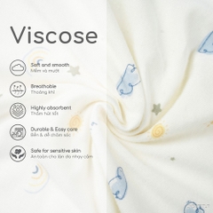 BU Baby Phụ kiện chăm sóc giấc ngủ Chăn ủ có mũ Little Rainbow Viscose CVS0817LR | Hàng Chính hãng