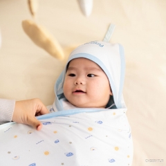 BU Baby Phụ kiện chăm sóc giấc ngủ Chăn ủ có mũ Little Rainbow Viscose CVS0817LR | Hàng Chính hãng
