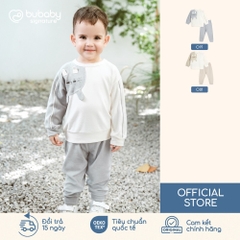 BU Baby (6M-24M) Bộ dài tay cài vai Thu êm BU Cotton BCT110108 | Quần áo chính hãng