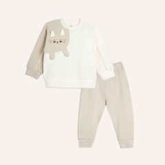 BU Baby (6M-24M) Bộ dài tay cài vai Thu êm BU Cotton BCT110108 | Quần áo chính hãng