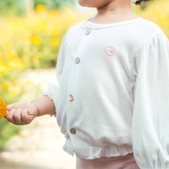 BU Baby (6M-4Y) Bộ dài tay cài giữa bèo gấu Bé gái BWL1102BG | Quần áo Bubaby chính hãng