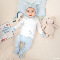 BU Baby (0M-3M) Bộ dài tay cài chéo Viscose Cotton SVC110801 | Quần áo chính hãng