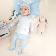 BU Baby (0M-3M) Bộ dài tay cài chéo Viscose Cotton SVC110801 | Quần áo chính hãng