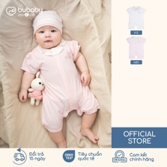 BU Baby (0M-12M) Body đùi ngắn tay cài giữa bèo cổ Bamboo SBB2302BC | Body sơ sinh chính hãng