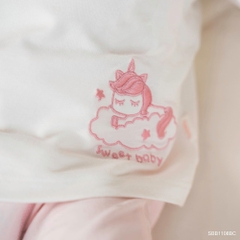 BU Baby (0M-3M) Bộ dài tay cài chéo bèo cổ Bamboo SBB1108BC | Quần áo sơ sinh chính hãng