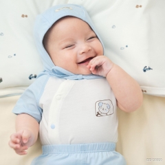BU Baby (0M-9M) Bộ ngắn tay cài chéo Little Car Bamboo IBB130800 | Quần áo chính hãng