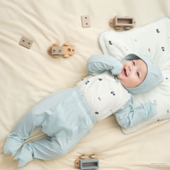 BU Baby (0M-9M) Bộ dài tay cài chéo Little Car BU Bamboo IBB110802 | Body sơ sinh chính hãng