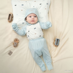 BU Baby (0M-9M) Bộ dài tay cài chéo Little Car BU Bamboo IBB110802 | Body sơ sinh chính hãng