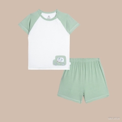 BU Baby (6M-5Y) Bộ ngắn tay cài vai Little Car BU Bamboo IBB130100 | Quần áo chính hãng