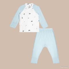 BU Baby (0M-9M) Bộ dài tay cài chéo Little Car BU Bamboo IBB110802 | Body sơ sinh chính hãng