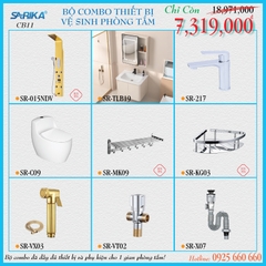 Combo 11 - Trọn Bộ Thiết Bị Vệ Sinh Phòng Tắm SARIKA