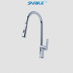 Vòi Rửa Chén Nóng Lạnh SARIKA® SR329 Đồng Thau Mạ Crom Đen