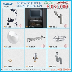 Combo 17 - Trọn Bộ Thiết Bị Vệ Sinh Phòng Tắm SARIKA