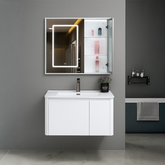 Tủ Lavabo SARIKA® TLB35 Nhựa PVC Cao Cấp Gương Led Cảm Ứng