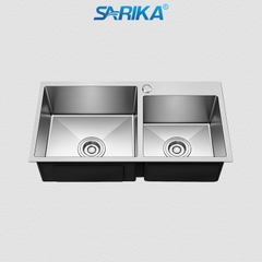 Chậu Rửa Chén SARIKA® CR11 Inox 304 2 Hộc Lệch