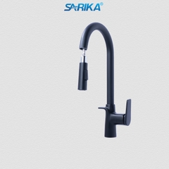 Vòi Rửa Chén Nóng Lạnh SARIKA® SR332 Đồng Thau Mạ Crom Đen