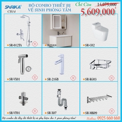 Combo 14 - Trọn Bộ Thiết Bị Vệ Sinh Phòng Tắm SARIKA