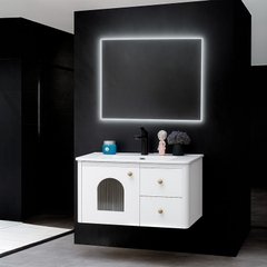 Tủ Lavabo SARIKA® TLB31 Nhựa PVC Cao Cấp Gương Led