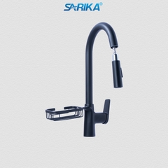 Vòi Rửa Chén Nóng Lạnh SARIKA® SR332 Đồng Thau Mạ Crom Đen